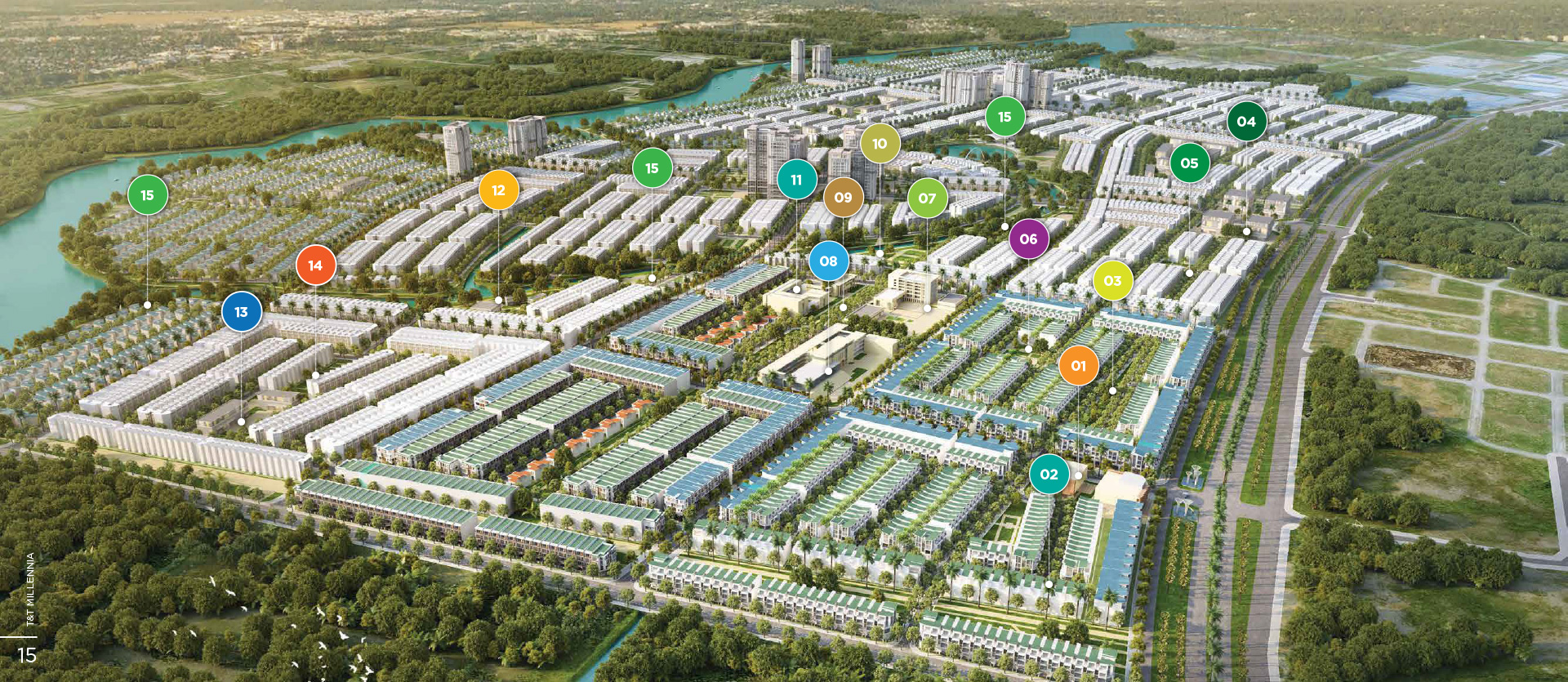 Mặt bằng tiện ích T&T Mellennia